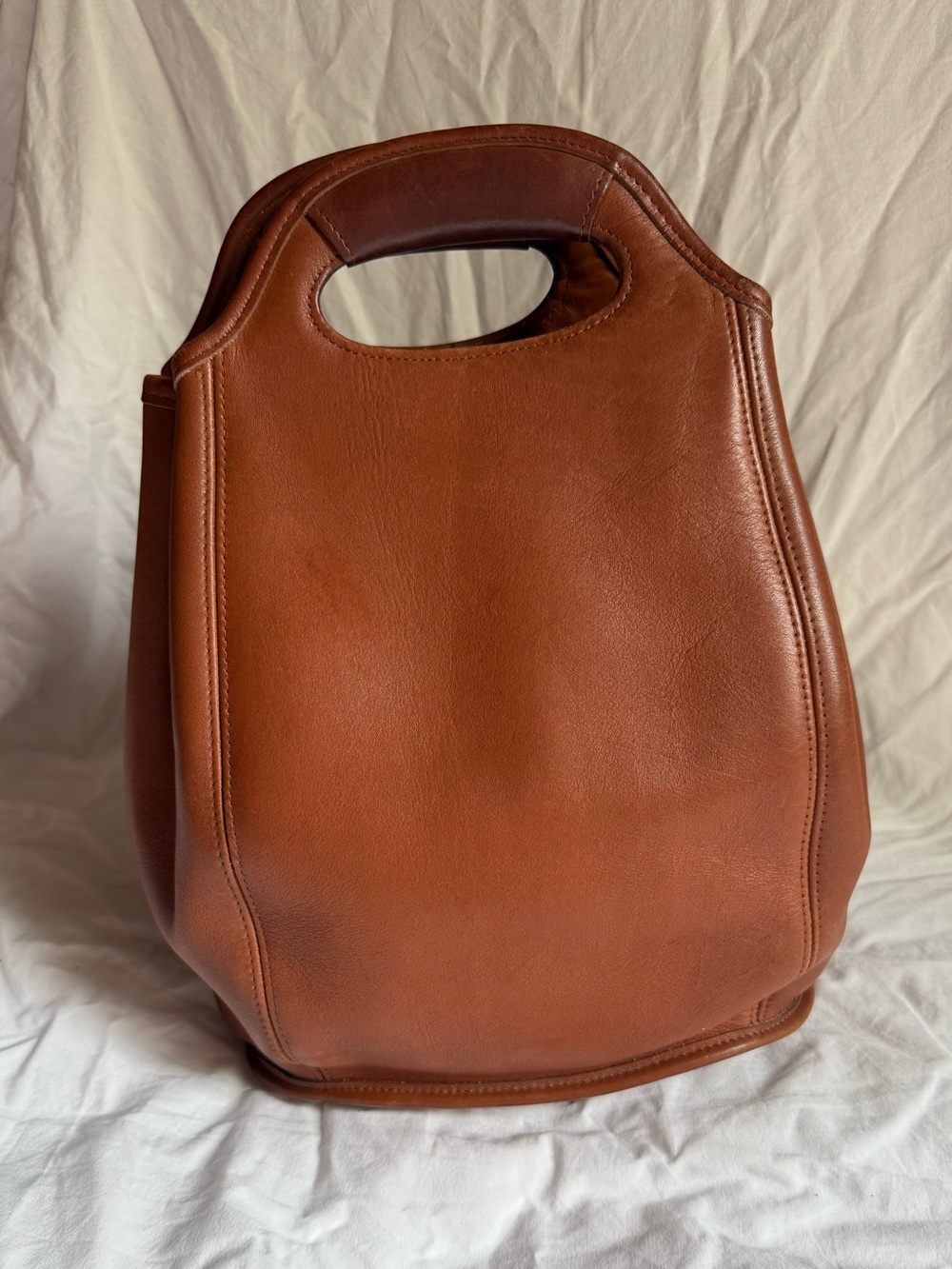 Vintage Coach Saddle Brown 9994 Leather Drawstring Backpack